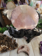 Load image into Gallery viewer, Rose Quartz Full Moon on Driftwood
