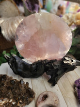 Load image into Gallery viewer, Rose Quartz Full Moon on Driftwood