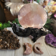 Load image into Gallery viewer, Rose Quartz Full Moon on Driftwood