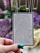 Load image into Gallery viewer, Genuine Moldavite Tektite Space Glass Pendant Necklace