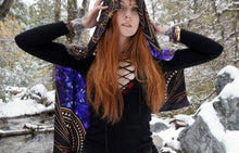 Load image into Gallery viewer, Amethyst Crystal Sacred Geometry Eco Poly Oversized Scarf