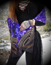 Load image into Gallery viewer, Amethyst Crystal Sacred Geometry Eco Poly Oversized Scarf