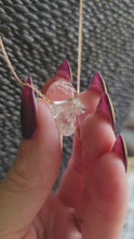 Load and play video in Gallery viewer, Mini Faceted Clear Quartz Skull Pendant Necklace