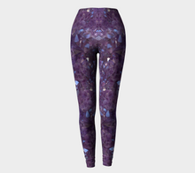 Load image into Gallery viewer, Purple Amethyst Eco Poly Crystal Statement Leggings