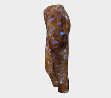 Load image into Gallery viewer, "Capris" Citrine Crystal Fold Over Yoga Leggings