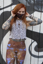 Load image into Gallery viewer, Citrine Crystal Fold Over Yoga Leggings