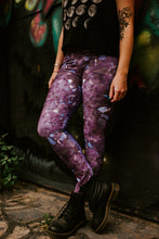 Load image into Gallery viewer, Purple Amethyst Eco Poly Crystal Statement Leggings
