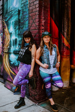 Load image into Gallery viewer, "Capri" Rainbow Fluorite Eco Poly Crystal Statement Leggings