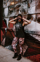 Load image into Gallery viewer, Pink Amethyst Eco Poly Crystal Statement Leggings