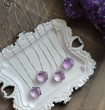 Load image into Gallery viewer, AAA Mini Amethyst Hexagon Pendant Necklace