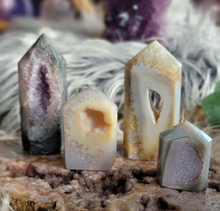 Load image into Gallery viewer, Polished Amethyst Druzy Crystal Towers