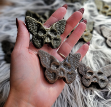 Load image into Gallery viewer, Natural Sheen Obsidian Gemstone Death Head Moth