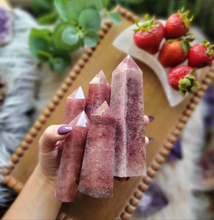 Load image into Gallery viewer, AAA Juicy Strawberry "Tanzberry" Quartz Towers