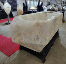 Load image into Gallery viewer, Brazilian Quartz Crystal Bathtub on a Stand