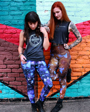 Load image into Gallery viewer, "Capris" Dark Purple Amethyst Fold Over Yoga Leggings