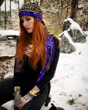 Load image into Gallery viewer, Amethyst Crystal Sacred Geometry Eco Poly Oversized Scarf