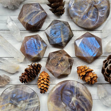 Load image into Gallery viewer, Genuine Sunstone Moonstone Polished Hexagons