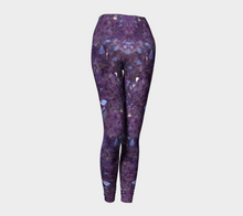 Load image into Gallery viewer, Purple Amethyst Eco Poly Crystal Statement Leggings