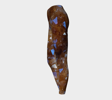 Load image into Gallery viewer, Citrine Crystal Fold Over Yoga Leggings