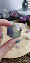 Load image into Gallery viewer, Natural Rainbow Fluorite Crystal Geometric Hexagons Sacred Geometry