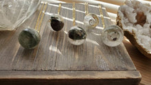 Load image into Gallery viewer, Natural Gemstone Lodolite Chlorite Spherical Crystal Poison Bottle Hollow Necklace
