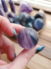 Load image into Gallery viewer, Natural Rainbow Fluorite Crystal Gemstone Spheres