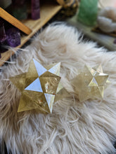 Load image into Gallery viewer, All Natural Citrine Asteroid Stellated Merkabah Crystal Stars
