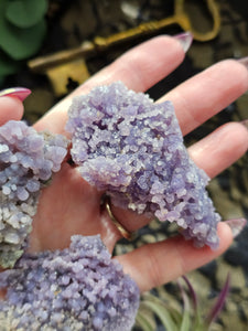 Raw Purple Grape Agate Crystal Specimens