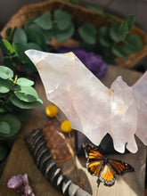 Load image into Gallery viewer, Rose Quartz Bat on a Stand
