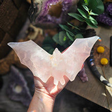 Load image into Gallery viewer, Rose Quartz Bat on a Stand
