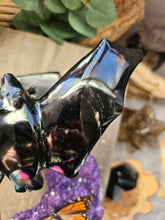 Load image into Gallery viewer, Nocturnal Rainbow Obsidian Bats on a Stand
