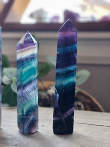 AAA Rainbow Fluorite Crystal Towers