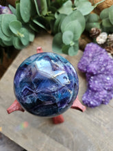 Load image into Gallery viewer, AAA Rainbow Fluorite Crystal Sphere
