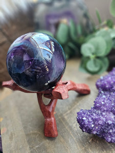 AAA Rainbow Fluorite Crystal Sphere