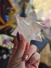 Load image into Gallery viewer, Clear Quartz Asteroid Stellated Merkabah Crystal Stars
