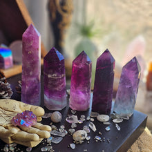 Load image into Gallery viewer, AAA Magenta Fluorite Crystal Towers
