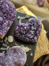 Load image into Gallery viewer, Natural Raw Amethyst Crystal Hearts
