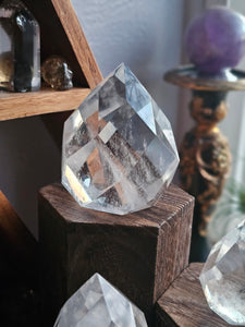 AAA Clear Quartz Faceted Crystal Pineapple