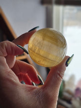 Load image into Gallery viewer, Natural Rare Yellow Fluorite Crystal Spheres
