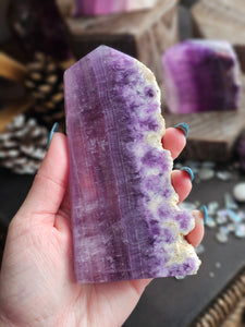 Natural Lavender Fluorite Crystal Towers