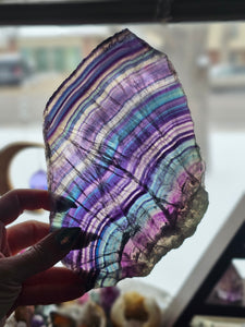 AAA Rainbow Fluorite Crystal Slabs