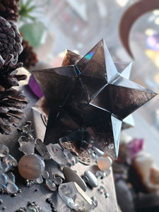 Smokey Quartz Asteroid Stellated Merkabah Crystal Star