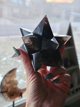 Load image into Gallery viewer, Smokey Quartz Asteroid Stellated Merkabah Crystal Star
