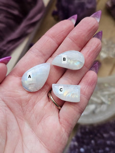 Rainbow Moonstone Series ~ Real Gemstone Pins