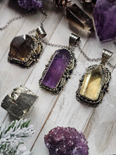 Load image into Gallery viewer, Deluxe XL Chunky Crystal Antique Silver Pendants
