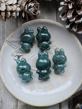 Load image into Gallery viewer, Guatemalan Jade Carved Labubu Pendant Necklace

