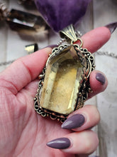 Load image into Gallery viewer, Deluxe XL Chunky Crystal Antique Silver Pendants
