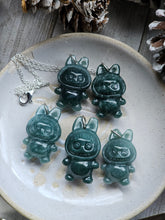 Load image into Gallery viewer, Guatemalan Jade Carved Labubu Pendant Necklace
