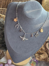 Load image into Gallery viewer, BeeYoutiful Silver Charm Necklace
