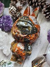 Load image into Gallery viewer, XL Picasso Jasper Gemstone Carved Labubu
